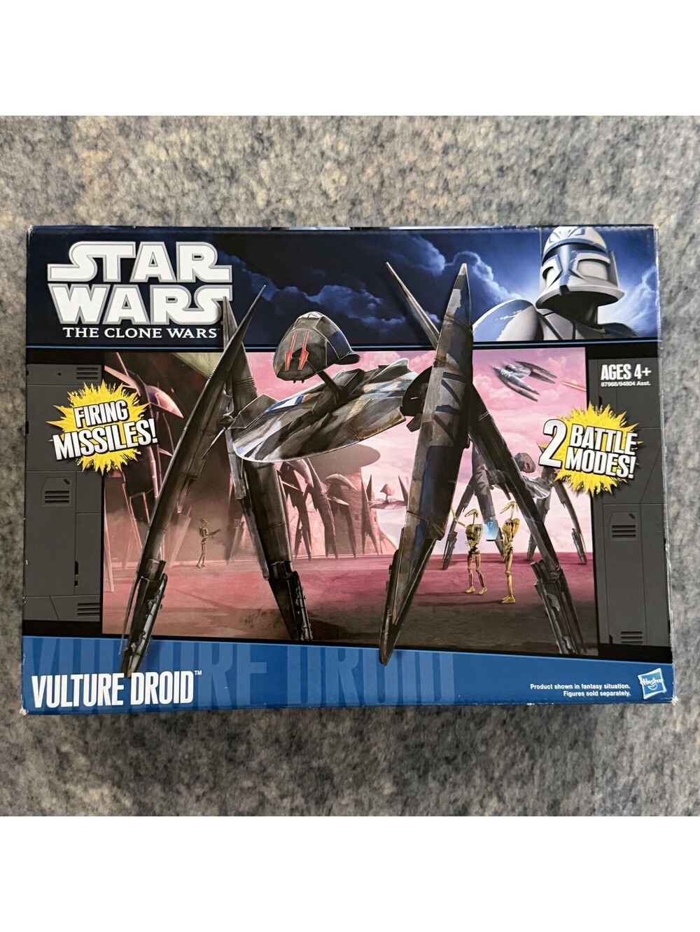 Star Wars Clone Wars Vulture Droid Hasbro 2011 New in Box Missiles Instructions
